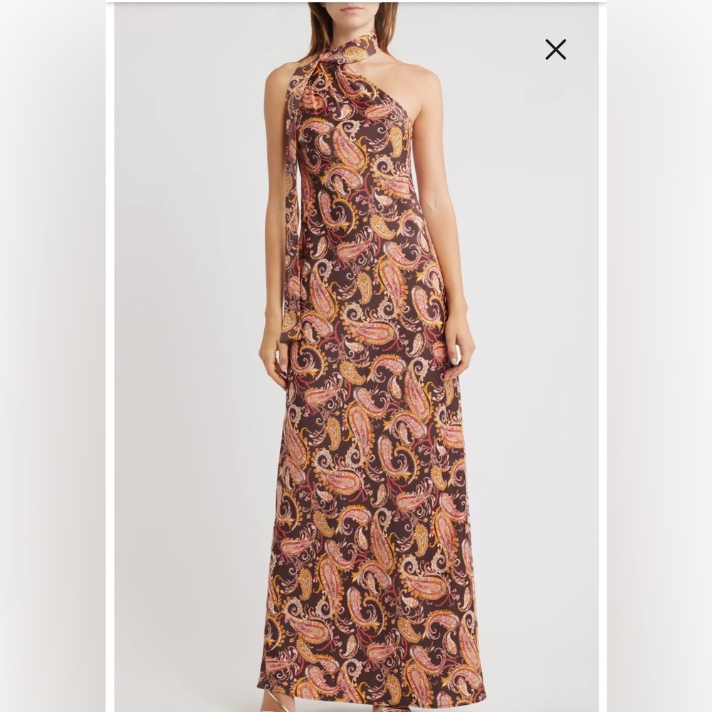 Catia Paisley One-Shoulder Gown - Nordstrom